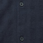 Open Weave Didcot Shirt - Navy - Wax London - STAG Provisions - Tops - S/S Woven - Solid