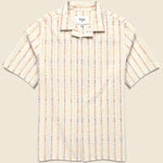 Multi Loom Stripe Didcot Shirt - Ecru - Wax London - STAG Provisions - Tops - S/S Woven - Stripe