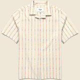 Multi Loom Stripe Didcot Shirt - Ecru - Wax London - STAG Provisions - Tops - S/S Woven - Stripe