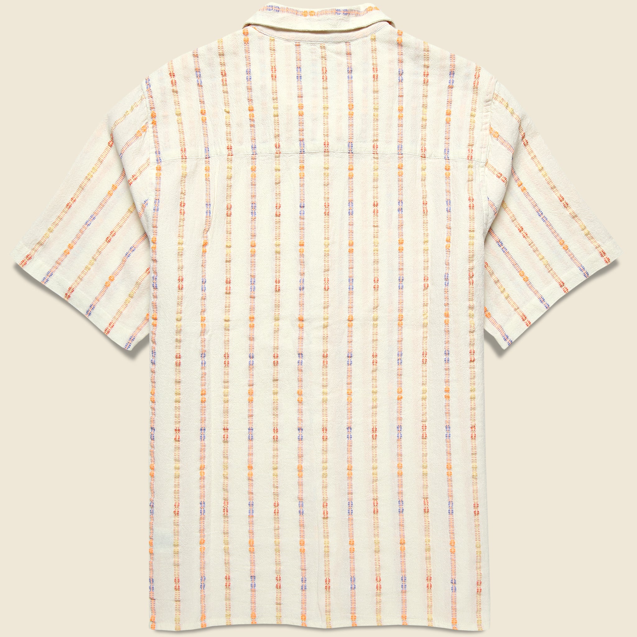 
                          Multi Loom Stripe Didcot Shirt - Ecru - Wax London - STAG Provisions - Tops - S/S Woven - Stripe
                        