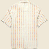 Multi Loom Stripe Didcot Shirt - Ecru - Wax London - STAG Provisions - Tops - S/S Woven - Stripe