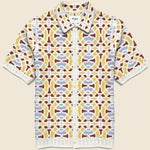 Dorset Crochet Shirt - Ecru - Wax London - STAG Provisions - Tops - S/S Knit