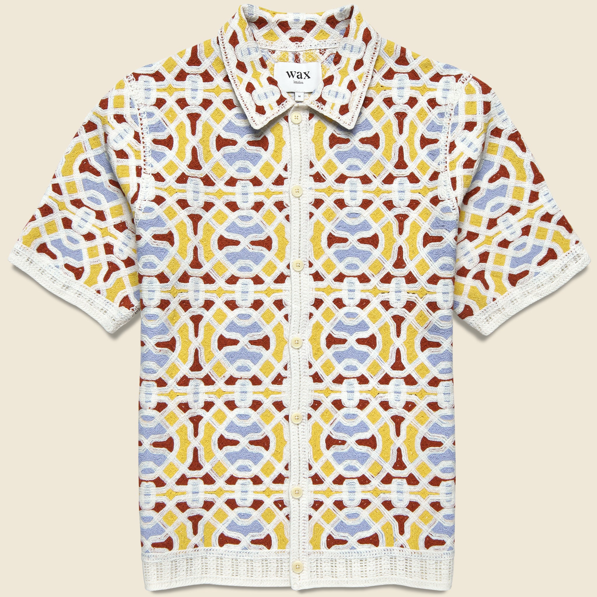 Dorset Crochet Shirt - Ecru - Wax London - STAG Provisions - Tops - S/S Knit
