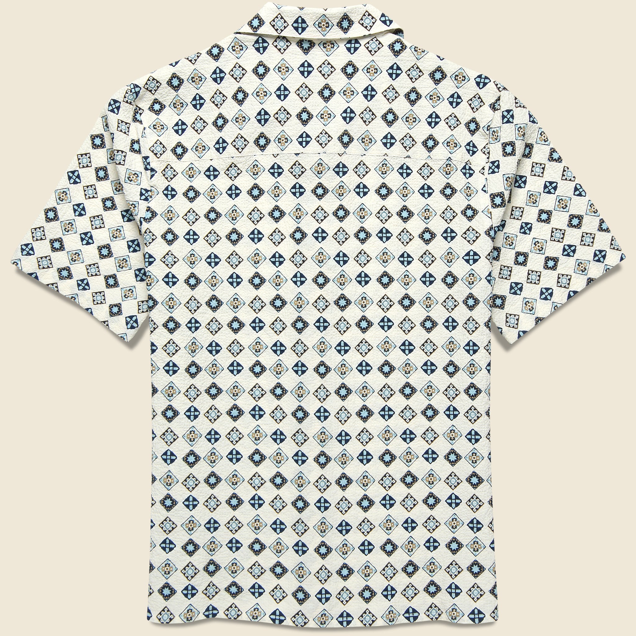 
                          Didcot Geo Tile Shirt - Ecru
                        
