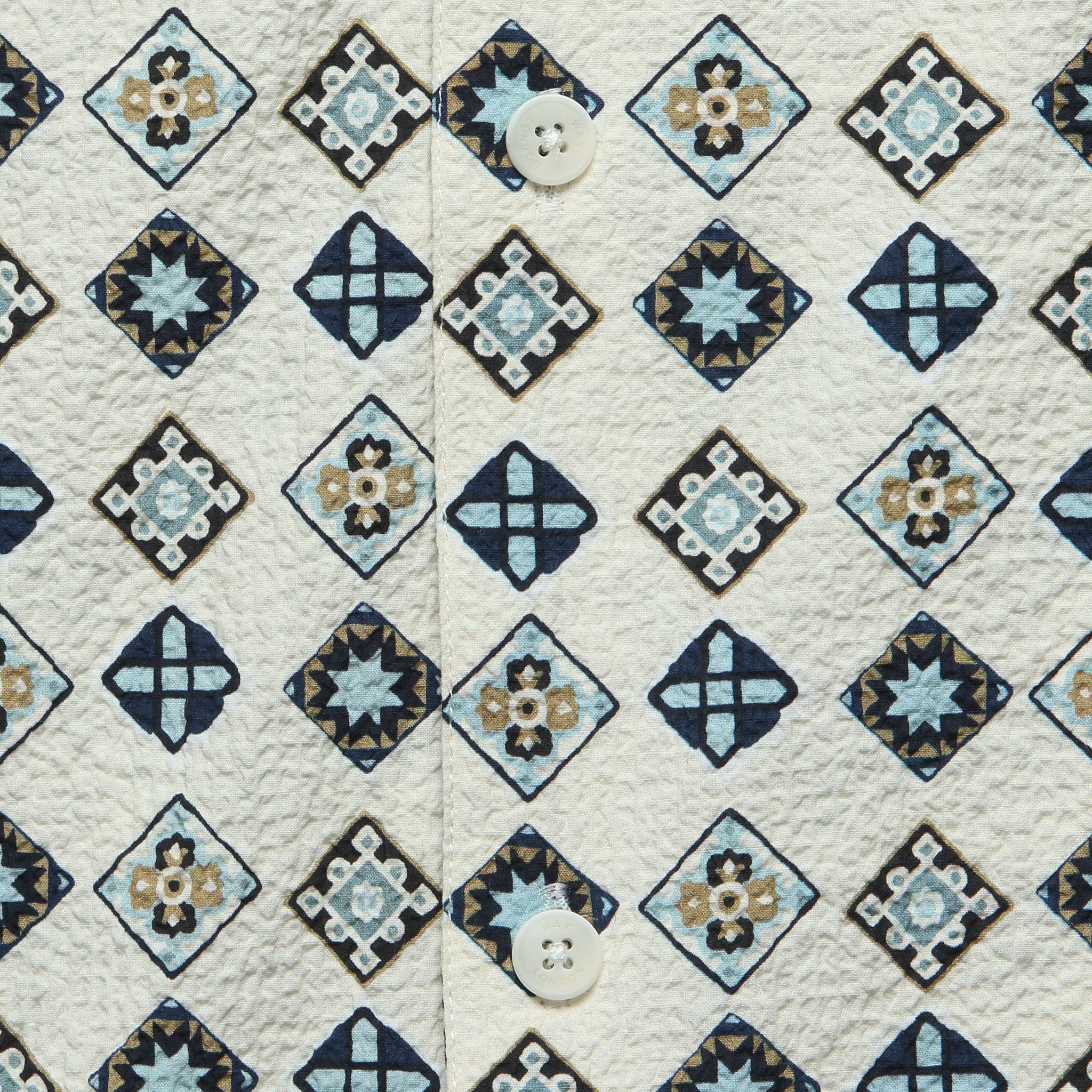 
                          Didcot Geo Tile Shirt - Ecru
                        