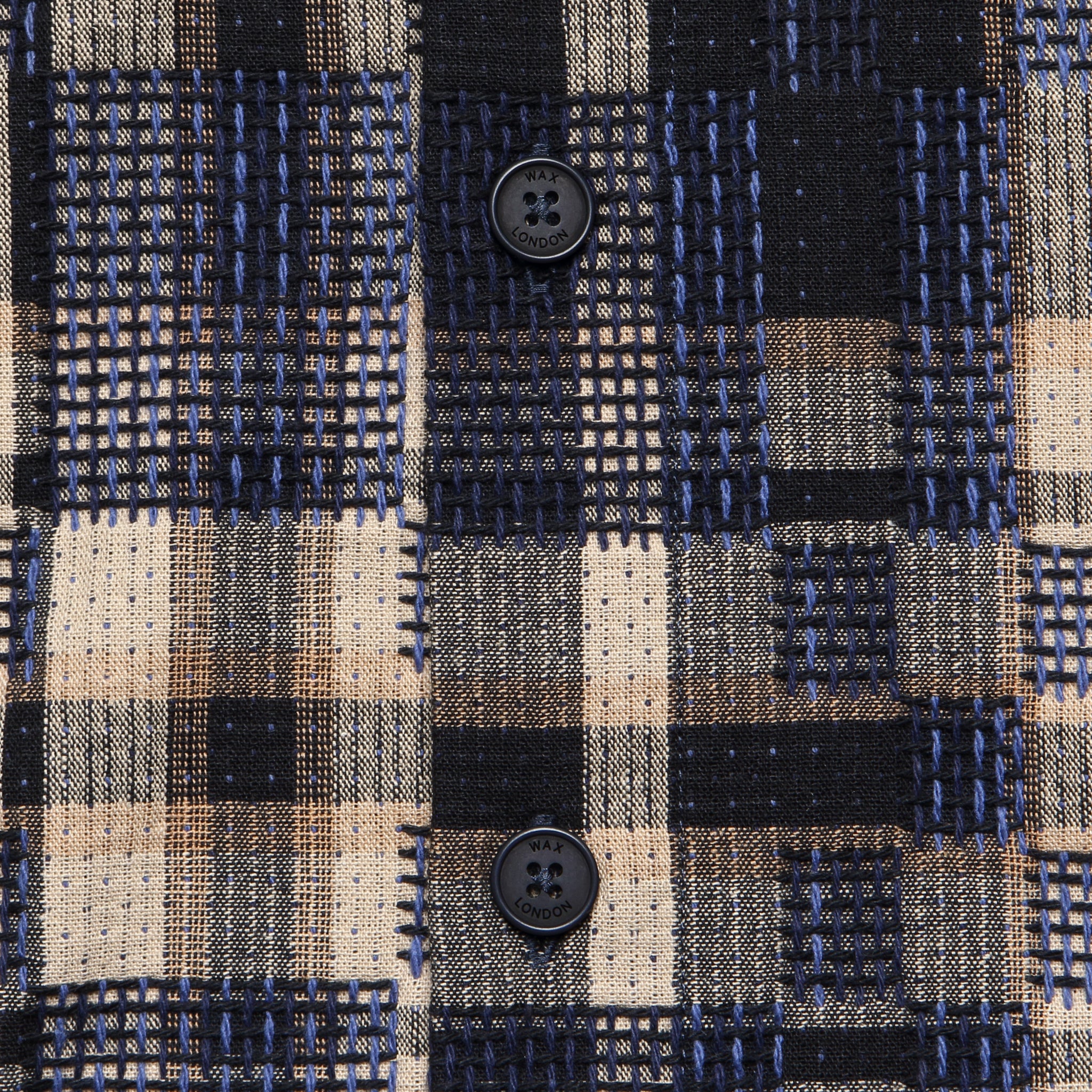 
                          Whiting Overshirt - Glitch Check Natural
                        