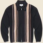 Lennox Polo - Milano Stripe Black - Wax London - STAG Provisions - Tops - Sweater
