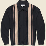 Lennox Polo - Milano Stripe Black - Wax London - STAG Provisions - Tops - Sweater