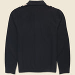 Lennox Polo - Milano Stripe Black - Wax London - STAG Provisions - Tops - Sweater
