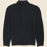 Lennox Polo - Milano Stripe Black - Wax London - STAG Provisions - Tops - Sweater