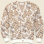 Alban Cardigan - Floral Jacquard - Wax London - STAG Provisions - Tops - Sweater