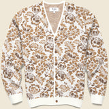 Alban Cardigan - Floral Jacquard - Wax London - STAG Provisions - Tops - Sweater
