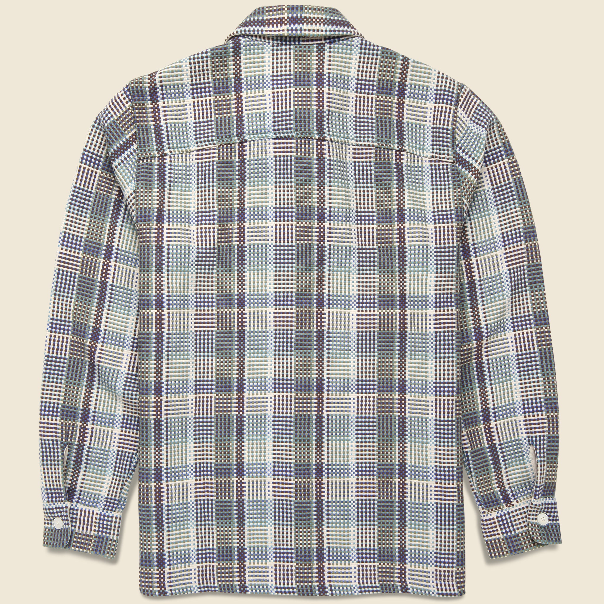 
                          Whiting Overshirt - Basket Weave Blue
                        