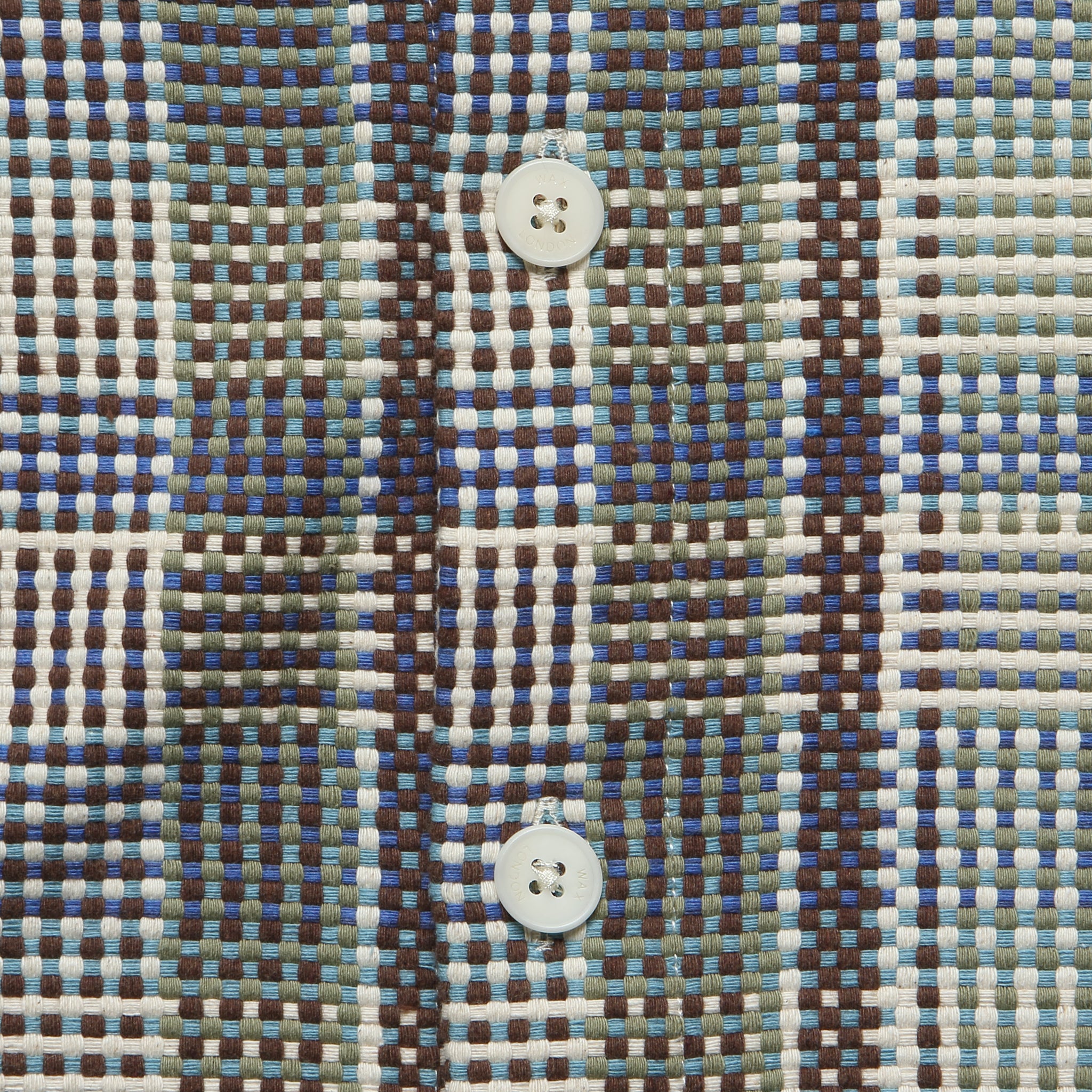 
                          Whiting Overshirt - Basket Weave Blue
                        