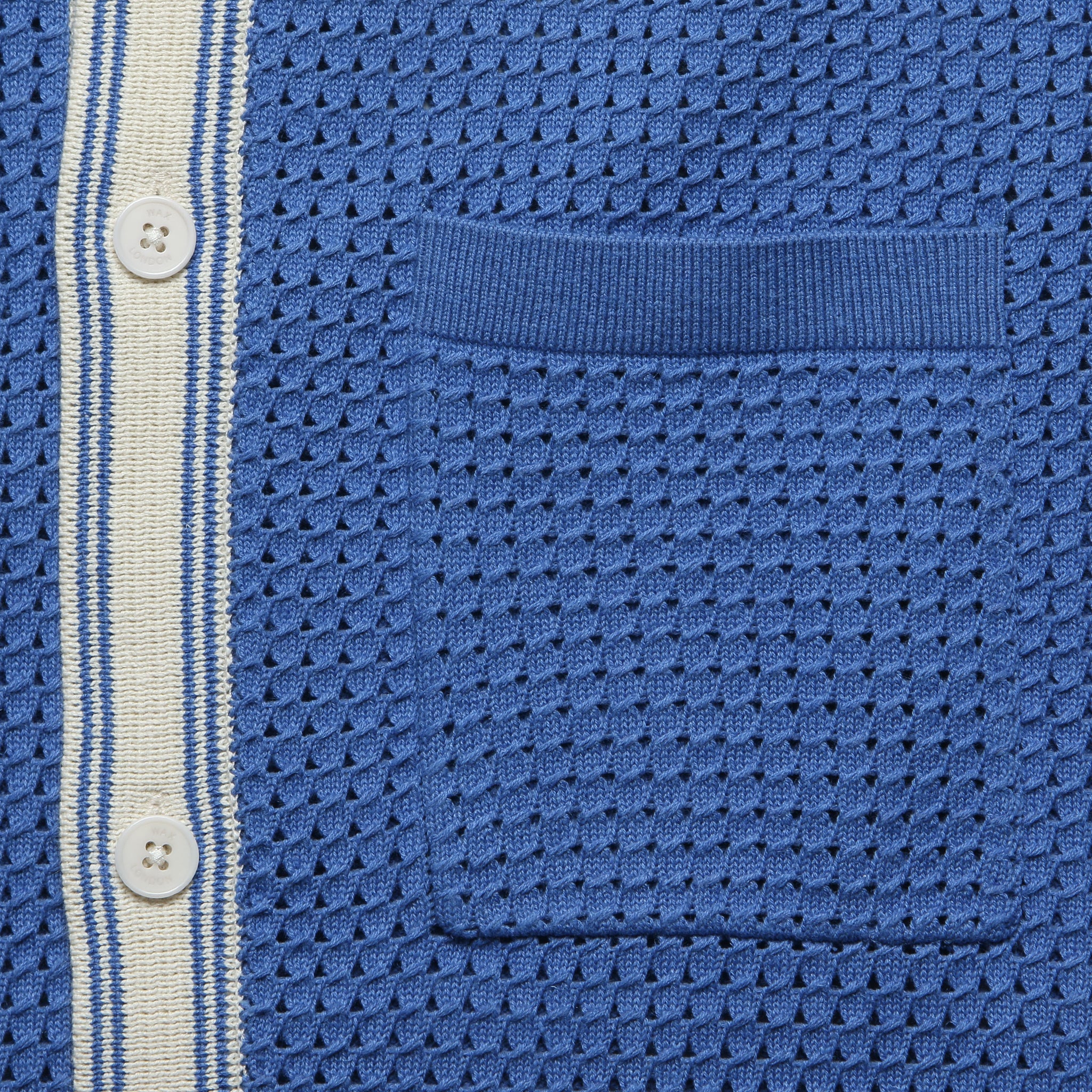 
                          Pointelle Belle Shirt - Blue/Ecru
                        