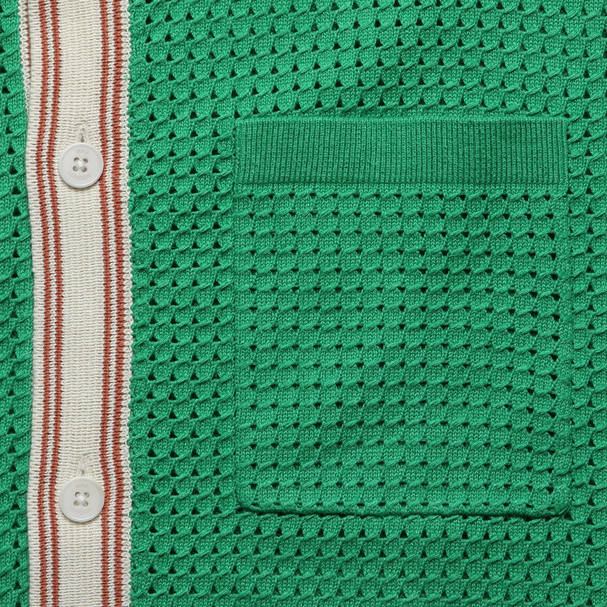 
                          Pointelle Belle Shirt - Green/Ecru
                        