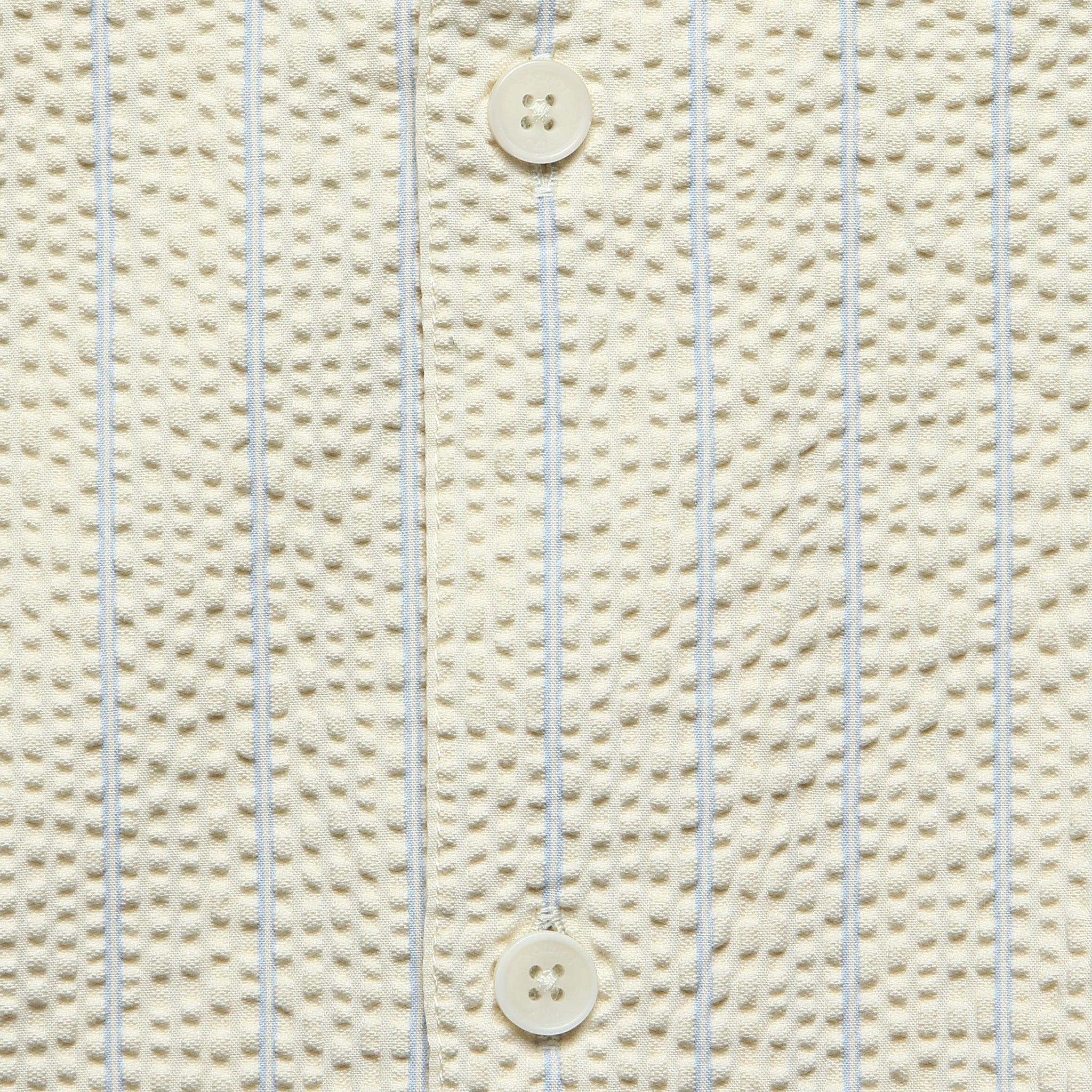 
                          Seersucker Stripe Didcot Shirt - Ecru/Blue
                        