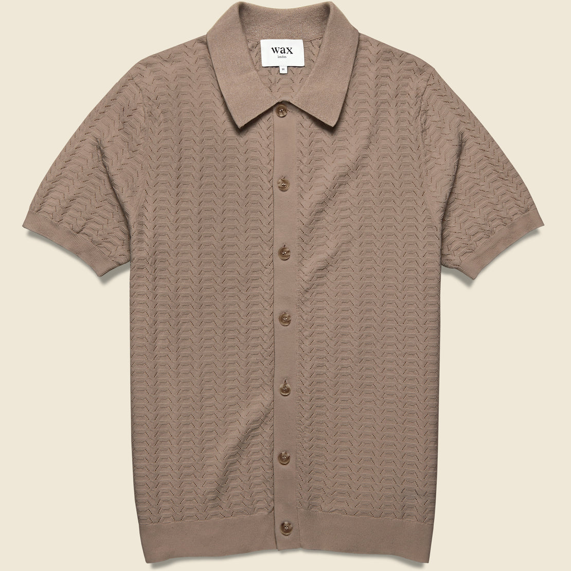 Wax London Pointelle Tellaro Shirt - Brown