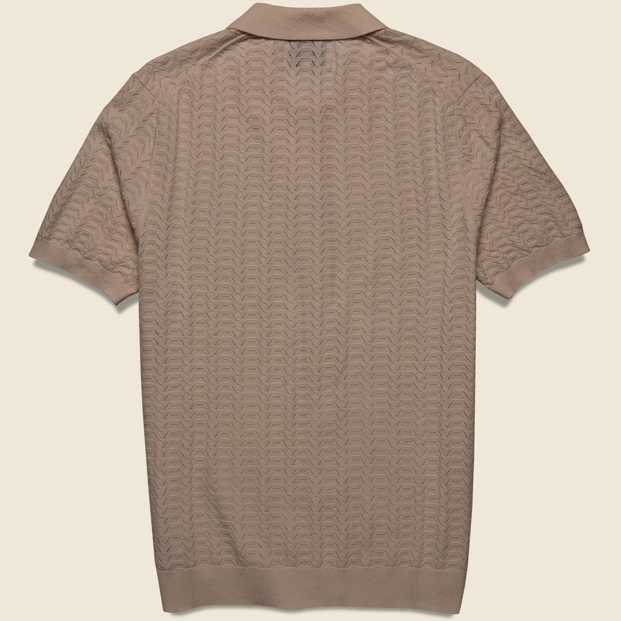 
                          Pointelle Tellaro Shirt - Brown - Wax London - STAG Provisions - Tops - S/S Knit
                        