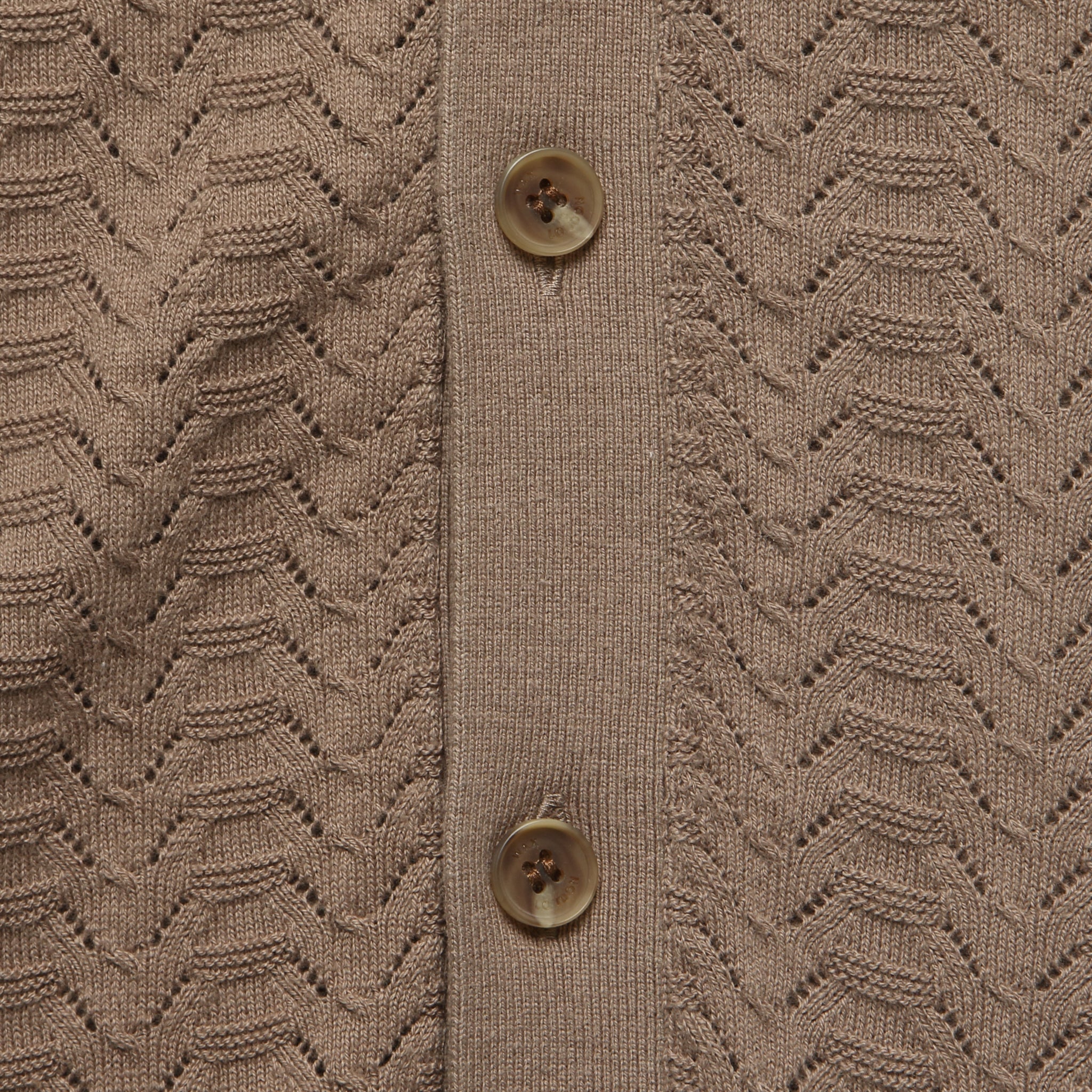 
                          Pointelle Tellaro Shirt - Brown - Wax London - STAG Provisions - Tops - S/S Knit
                        