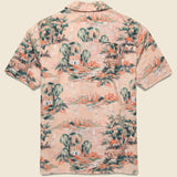 Didcot Scenic Shirt - Pink - Wax London - STAG Provisions - Tops - S/S Woven - Seersucker