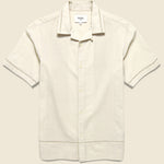 Newton Pintuck Shirt - White - Wax London - STAG Provisions - Tops - S/S Woven - Solid