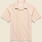 Didcot Pastel Stripe Shirt - Pastel Pink/White - Wax London - STAG Provisions - Tops - S/S Woven - Stripe