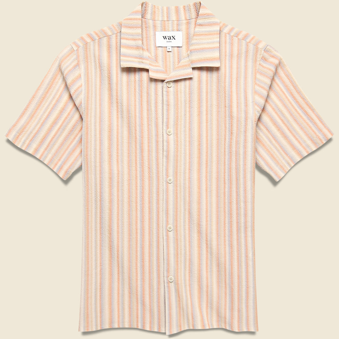 Wax London Didcot Pastel Stripe Shirt - Pastel Pink/White