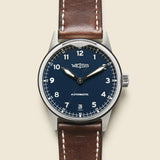 Automatic Standard Issue Field Watch 38mm - Navy/Brown - Weiss Watch Co - STAG Provisions - Accessories - Watches