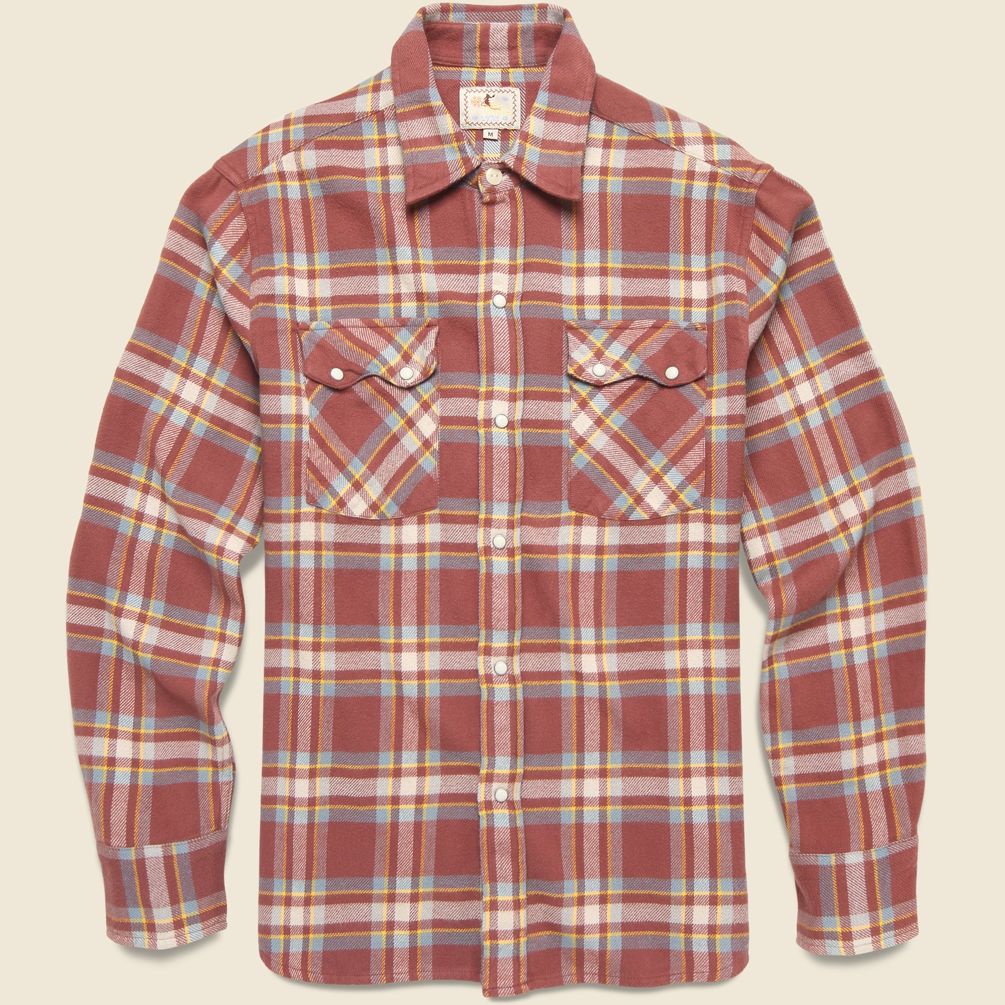 Pearl Snap Flannel - Autumn Rust - Wythe - STAG Provisions - Tops - L/S Woven - Plaid