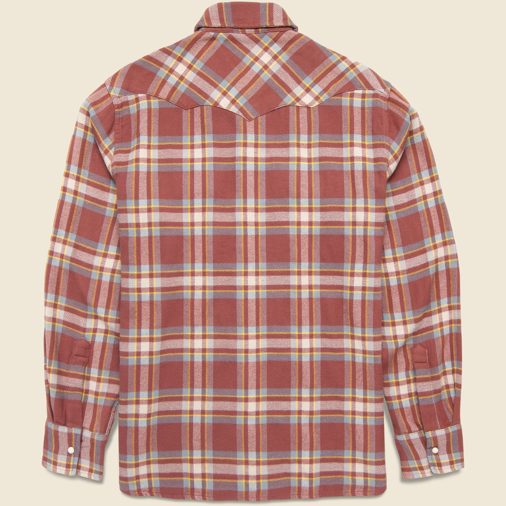 Pearl Snap Flannel - Autumn Rust - Wythe - STAG Provisions - Tops - L/S Woven - Plaid