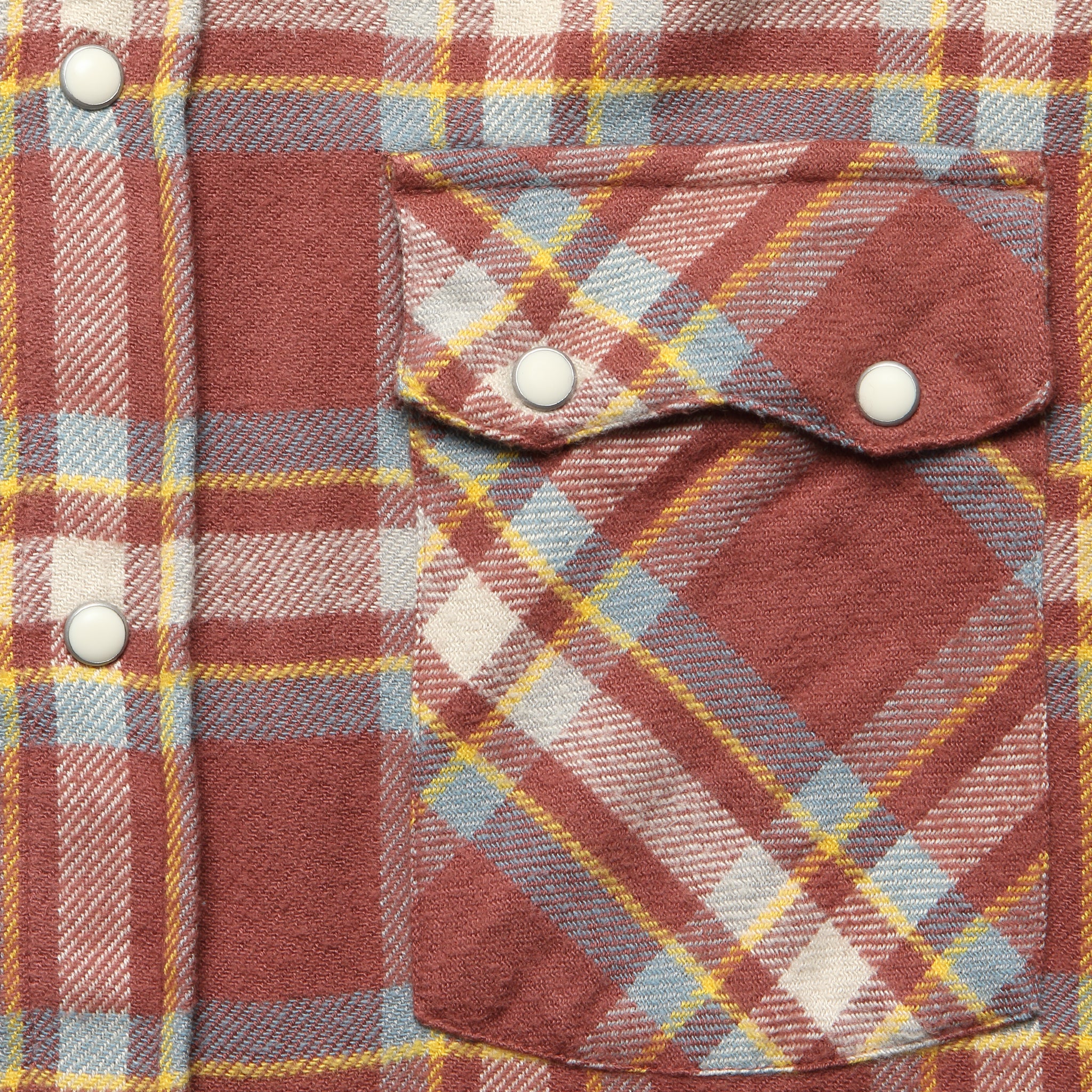 Pearl Snap Flannel - Autumn Rust - Wythe - STAG Provisions - Tops - L/S Woven - Plaid