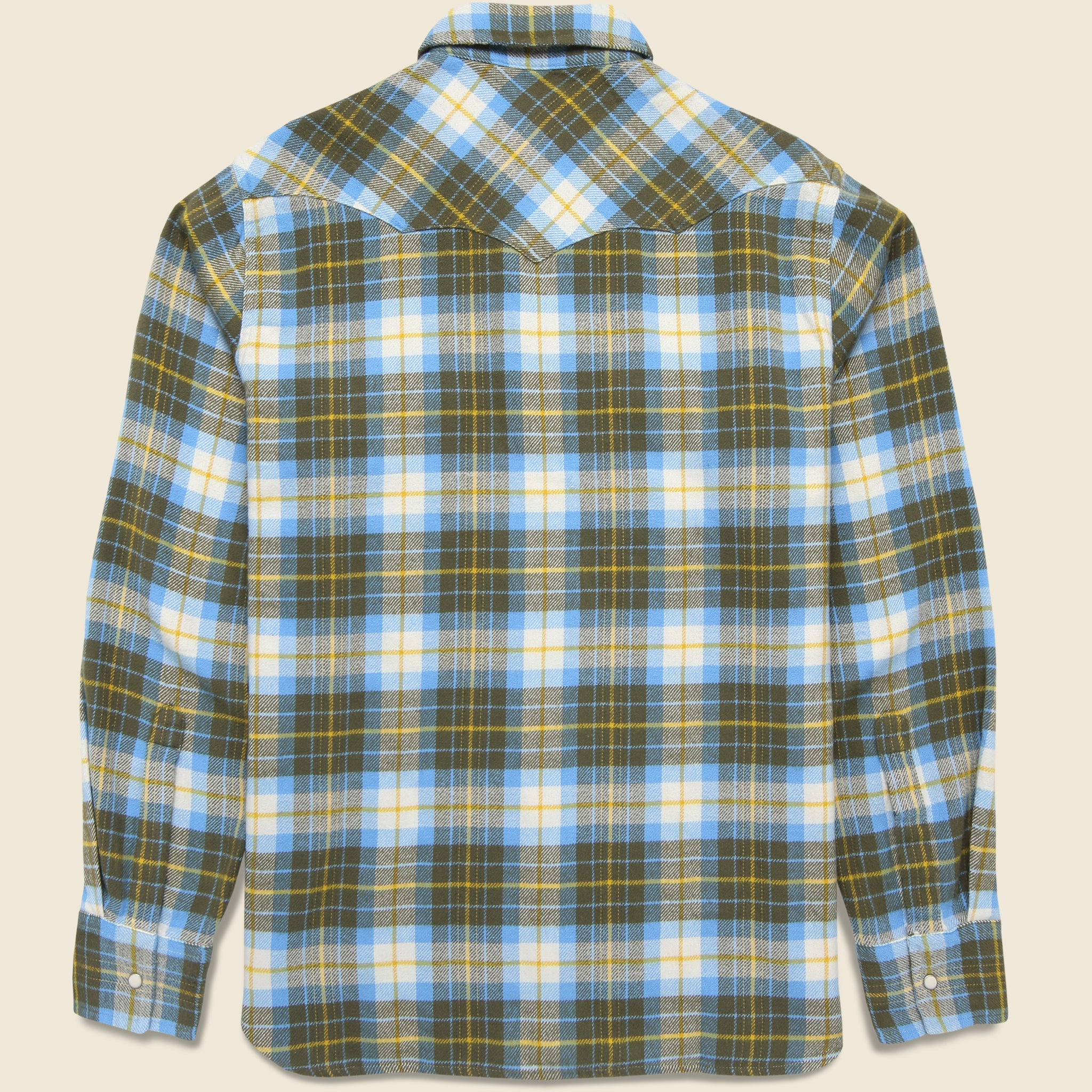 Pearl Snap Flannel - Gold Ravine - Wythe - STAG Provisions - Tops - L/S Woven - Plaid