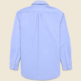 Moleskin Pearl Snap Shirt - Cornflower - Wythe - STAG Provisions - Tops - L/S Woven - Solid