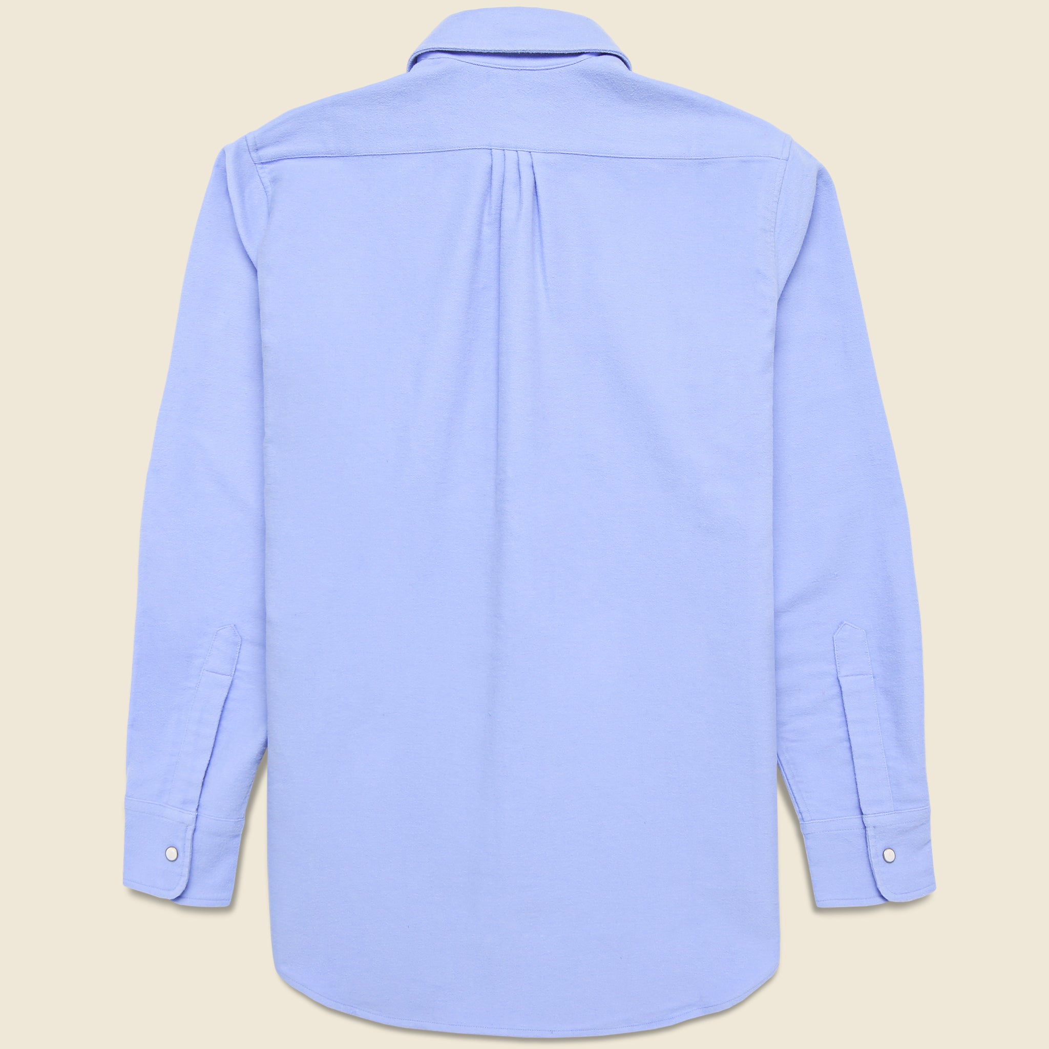 Moleskin Pearl Snap Shirt - Cornflower - Wythe - STAG Provisions - Tops - L/S Woven - Solid