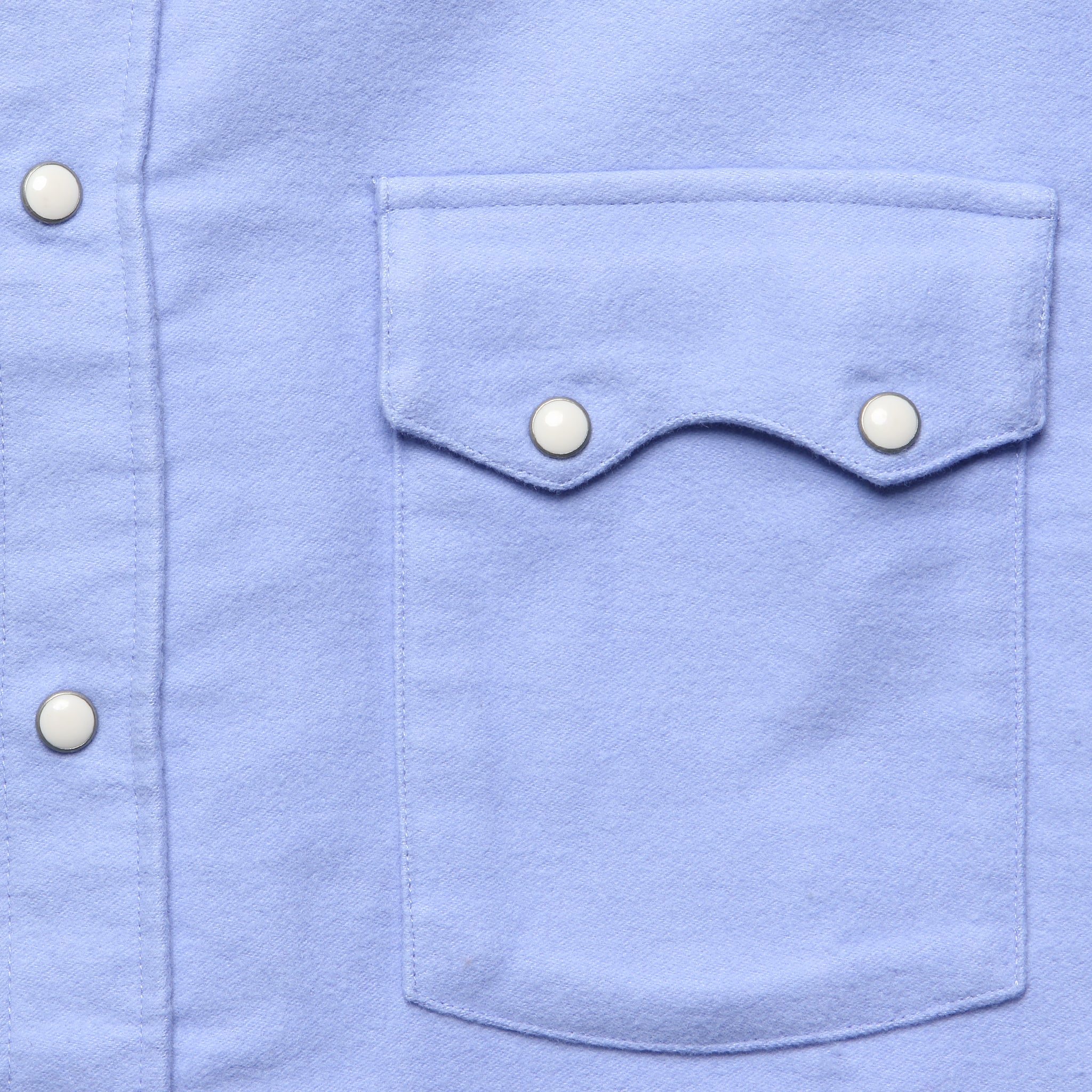 Moleskin Pearl Snap Shirt - Cornflower - Wythe - STAG Provisions - Tops - L/S Woven - Solid
