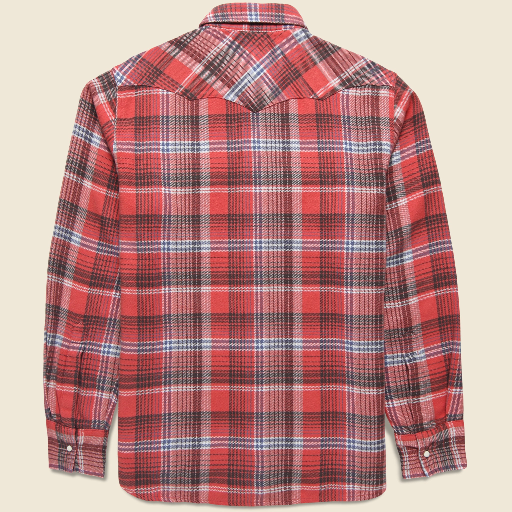 
                          Washed Flannel Pearl Snap Shirt - Cactus Flower Plaid
                        