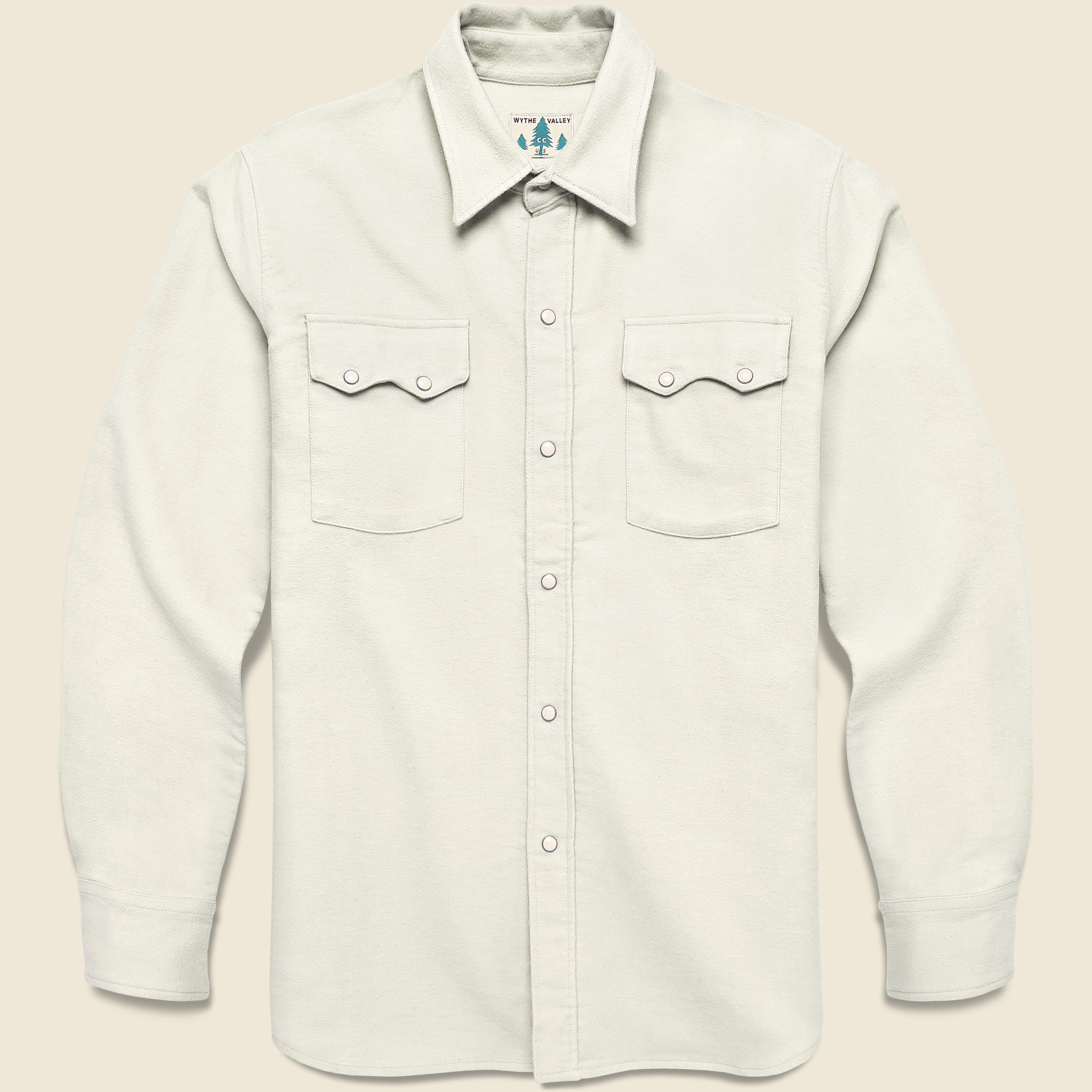 Moleskin Pearl Snap Shirt - Alabaster