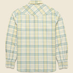 Pearl Snap Oxford Shirt - Sage/Sunflower Plaid - Wythe - STAG Provisions - Tops - L/S Woven - Plaid