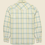 Pearl Snap Oxford Shirt - Sage/Sunflower Plaid - Wythe - STAG Provisions - Tops - L/S Woven - Plaid
