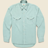 Pearl Snap Tencel Shirt - Sage - Wythe - STAG Provisions - Tops - L/S Woven - Solid