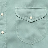 Pearl Snap Tencel Shirt - Sage - Wythe - STAG Provisions - Tops - L/S Woven - Solid