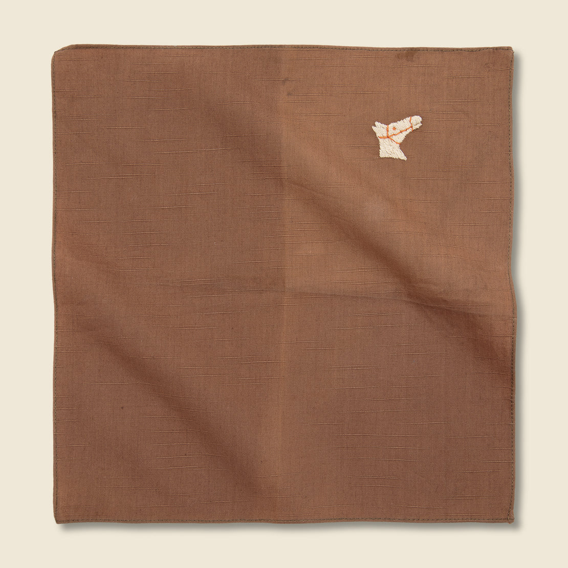 Vintage Hand-Embroidered Horse Handkerchief