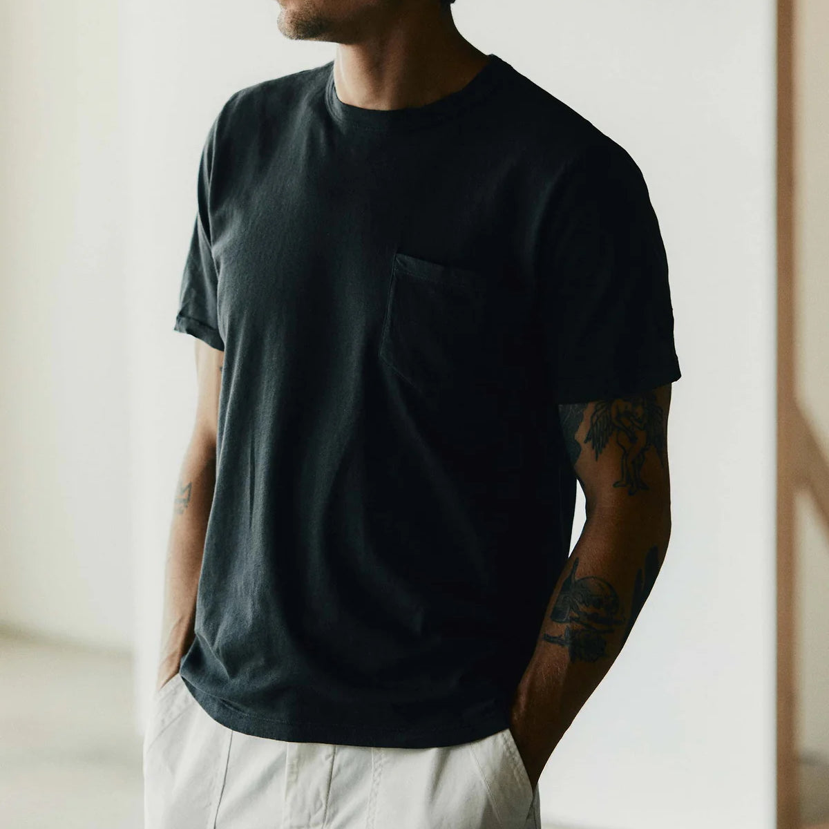 
                          Pocket Tee - Faded Black
                        
