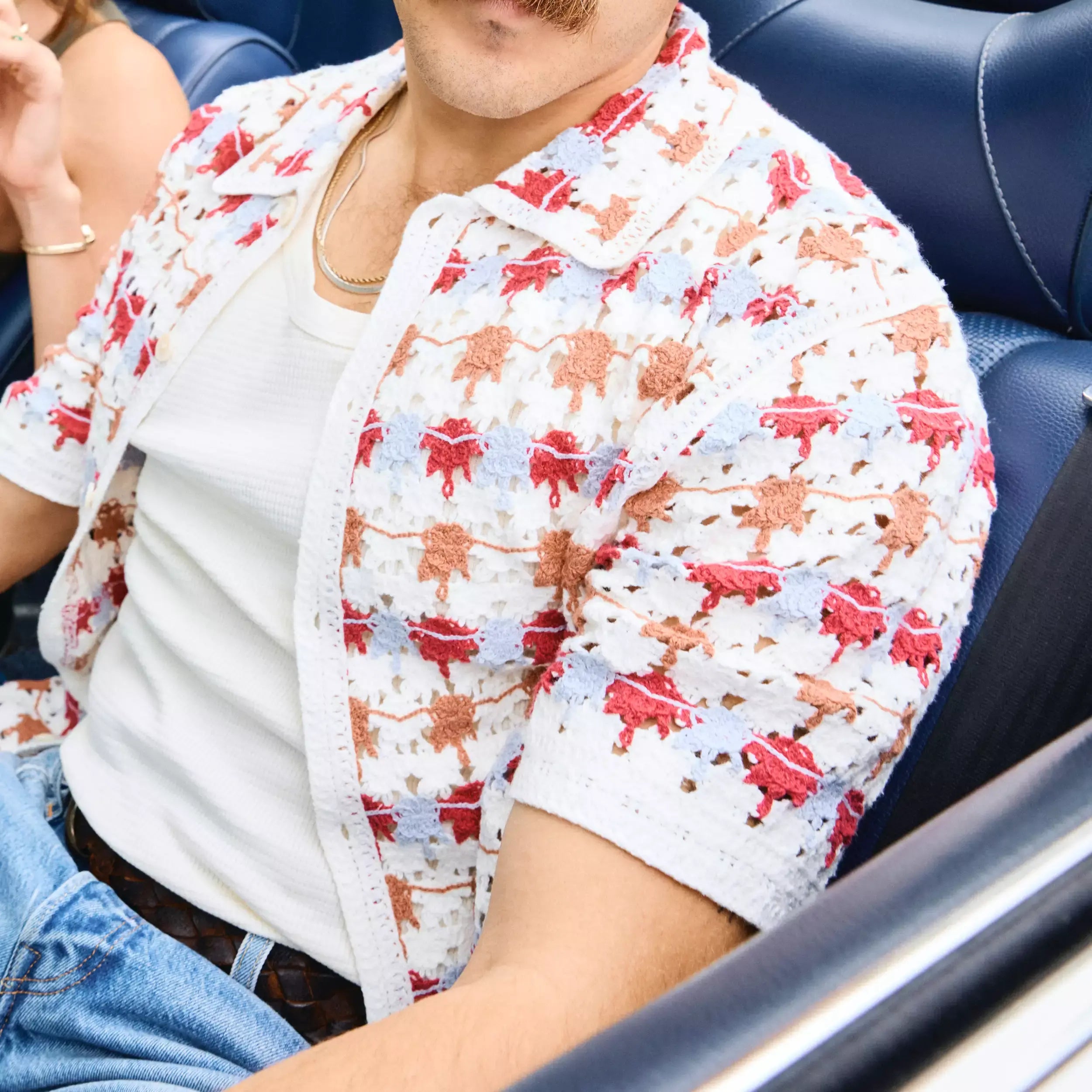 
                          Crochet Porto Shirt - Ecru
                        