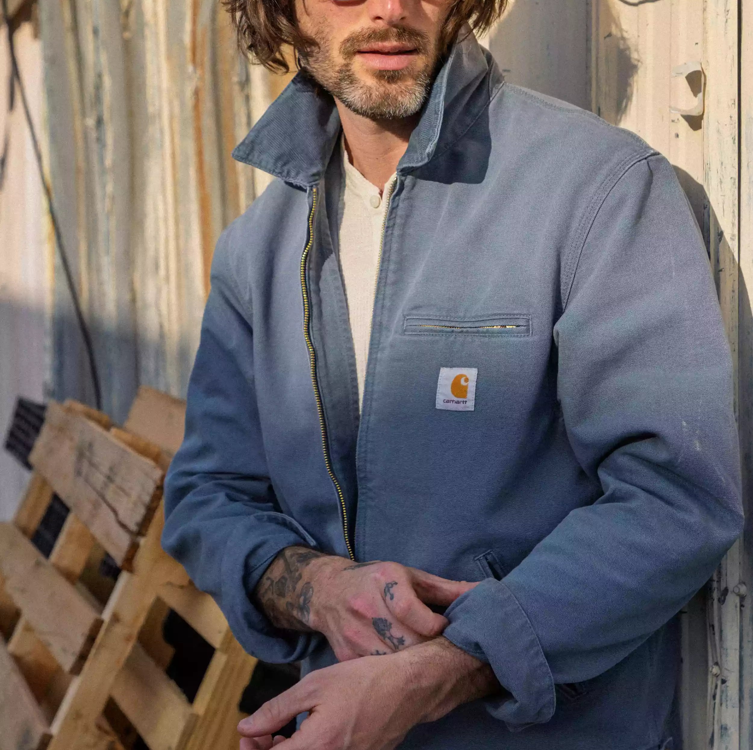 Unlined Detroit Jacket - Cozy Blue - Carhartt WIP - STAG Provisions - Outerwear - Coat / Jacket