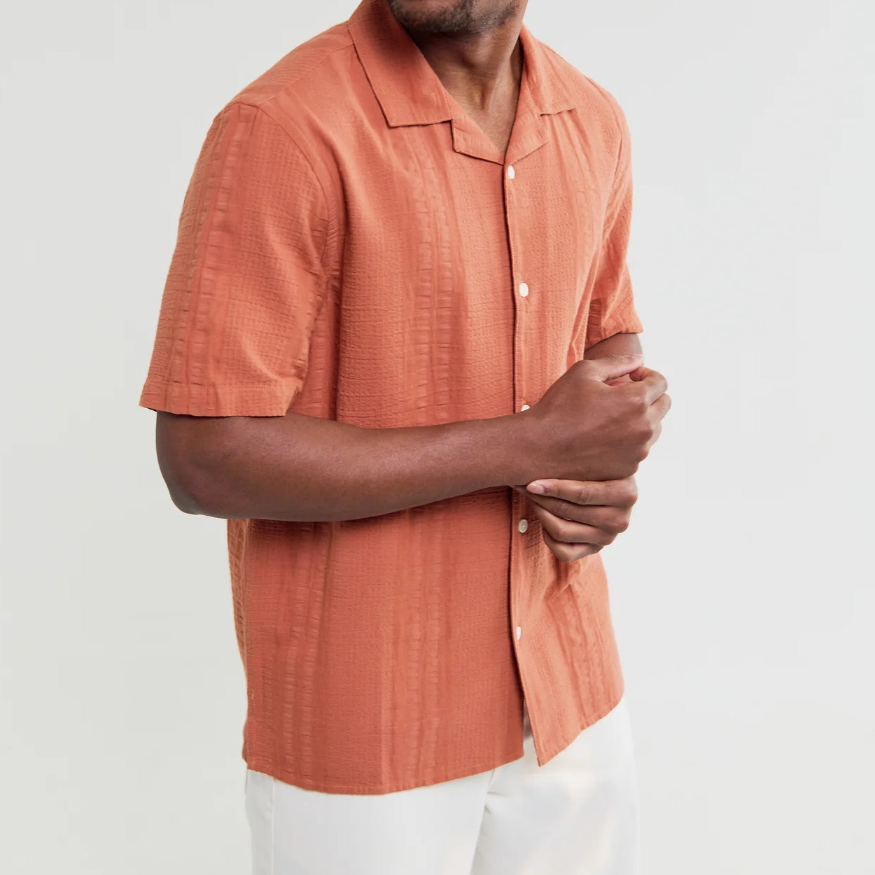 
                          Double Weave Didcot Shirt - Rust
                        