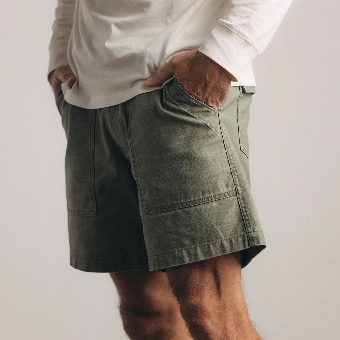 
                          7" Surplus Shorts - Olive Sateen - Taylor Stitch - STAG Provisions - Shorts - Solid
                        