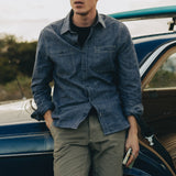 Foundry Shirt - Indigo Chambray - Taylor Stitch - STAG Provisions - Tops - L/S Woven - Solid