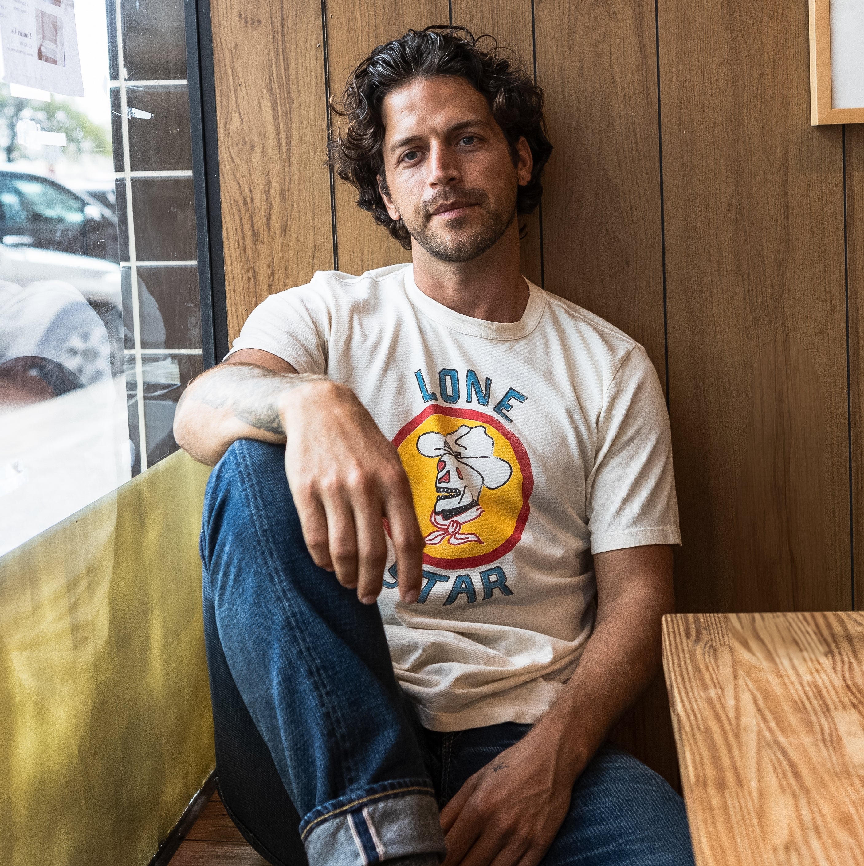 
                          Lone Star Cowboy Tee - Vintage White - Imogene + Willie - STAG Provisions - Tops - S/S Tee - Graphic
                        